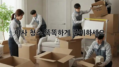이사 청소, 똑똑하게 준비하세요!
