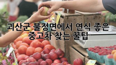 🚗 괴산군 불정면에서 연식 좋은 중고차 찾는 꿀팁! 🍯